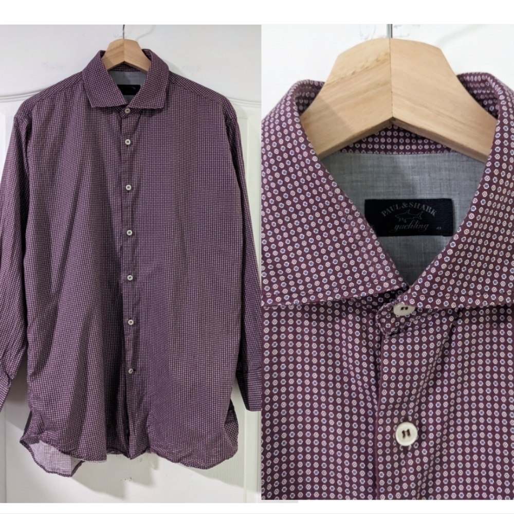 Paul & Shark | Men's geo print button down shirt